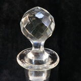 Blown and engraved glass decanter