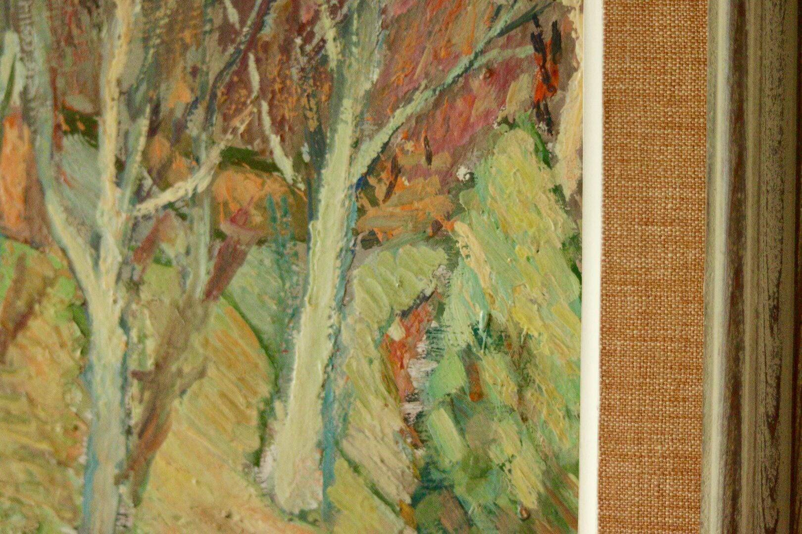 Huile sur panneau suédoise originale – « Paysage d'automne »