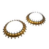 Set of 2 Brutalist sconces, France 1960s