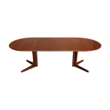 Scandinavian oval table in teak 2 60s extensions