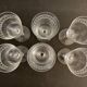 6 antique engraved crystal wine glasses