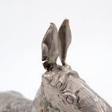 Boîte à bétel ancienne en métal argenté - Cambodge, première moitié du 20ème siècle