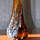 Free-form amber art glass vase by Gyula Budveszel, Hungary, 1990s