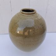 Vase ventru en grès émaillé, signé, vintage