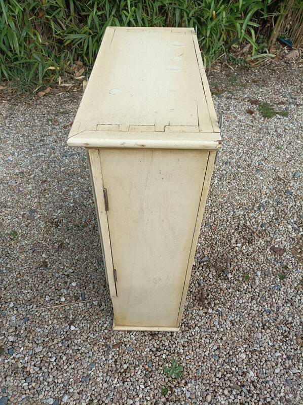 Solid beige wood cabinet with door drawers