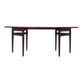 Table ovale en palissandre, années 1950, design danois, designer : Arne Vodder, production : Sibast