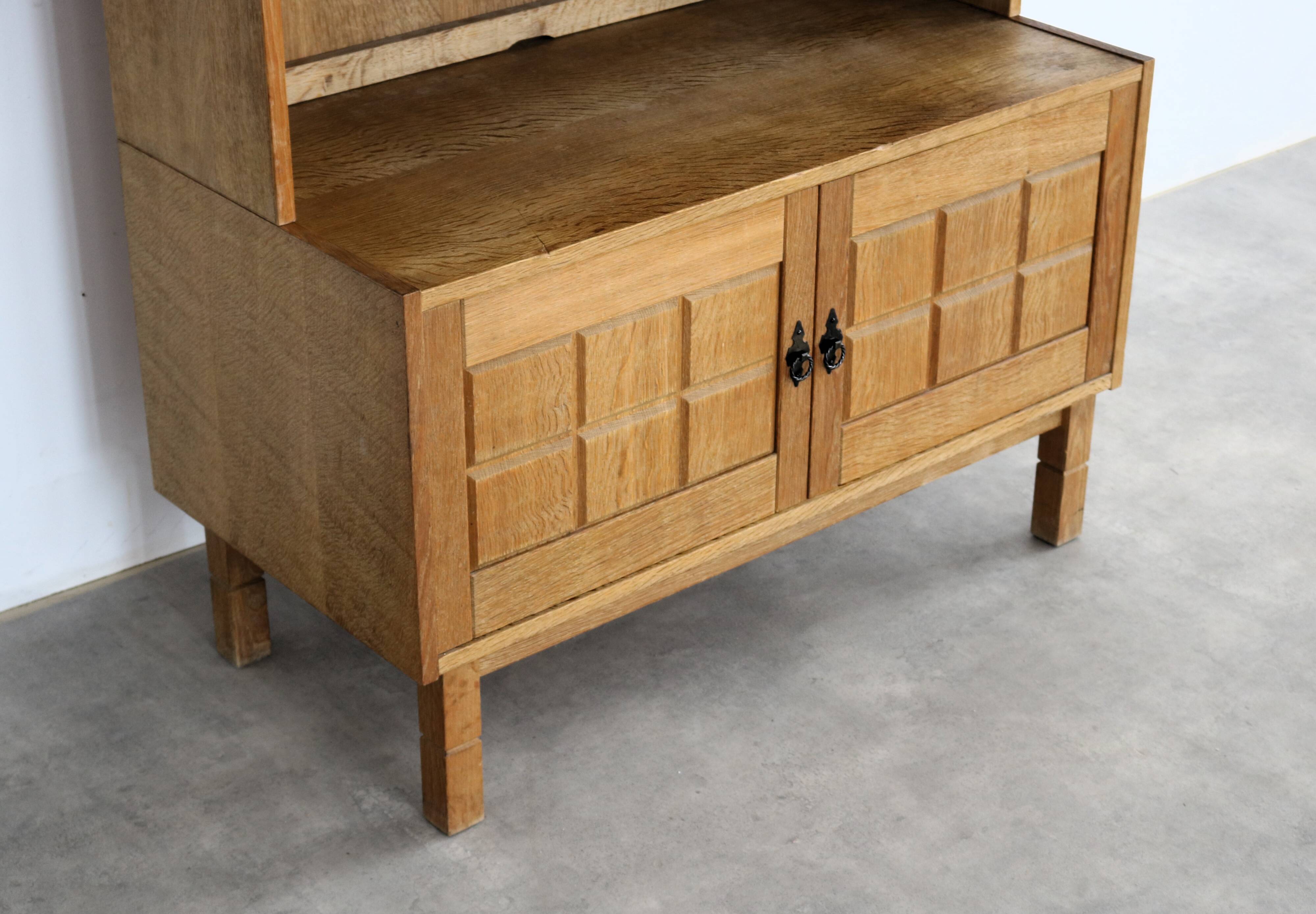 brutalist bookcase | wall cabinet | oak | 60s | Danish (2)