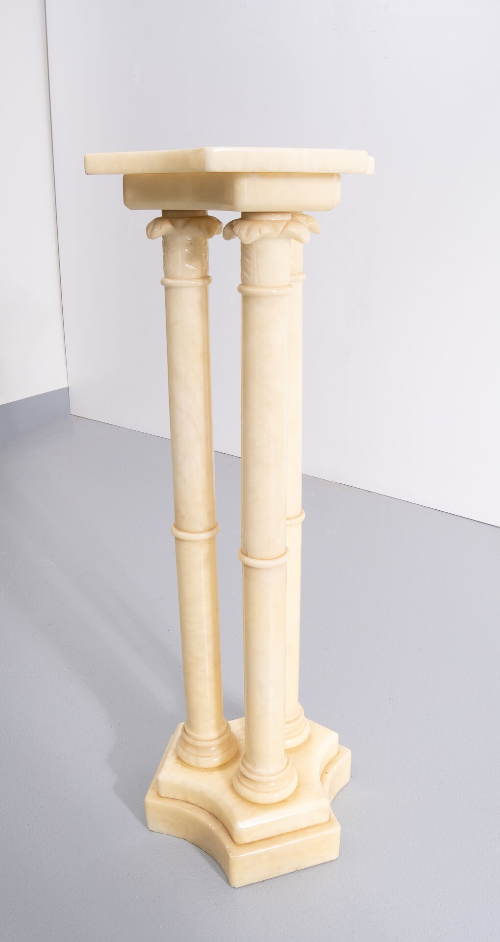 Italian Alabaster Pedestal, 1960s