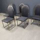 Vintage brass dining chairs by Belgochrom, 1970s