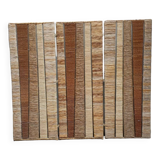 Straw and woven rope screen with metal structure