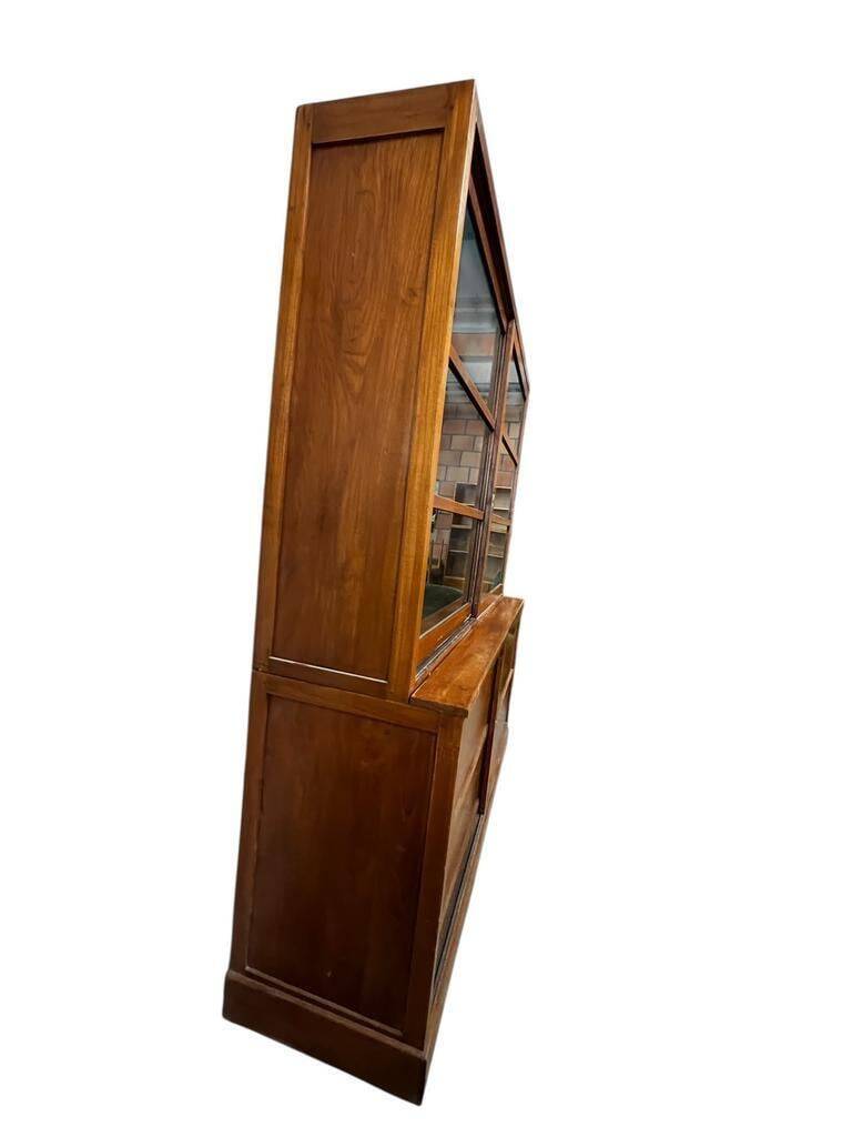 Vintage industrial wooden display cabinet / school cabinet