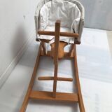 Rocking horse white wicker basket Moulin Roty