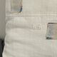 Coussin carré en toile ancienne style kilim tissé, patché, monogramme AB