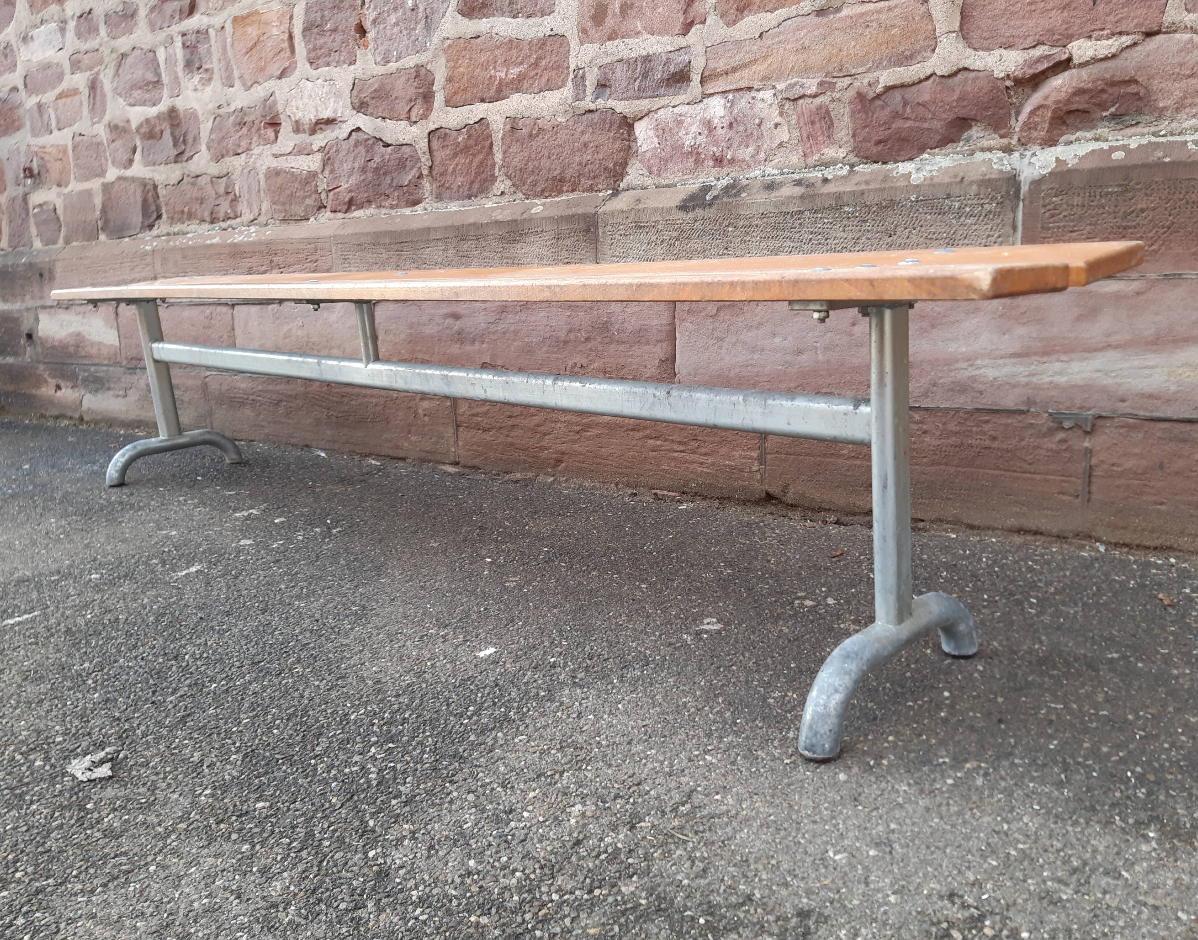Vintage adult industrial bench
