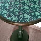 Vintage pedestal table restyled