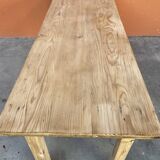 Grande table de café bistrot alsacienne sapin naturel brut french bistro table 1930