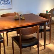 Set of 4 vintage Scandinavian "Huldra" oak chairs