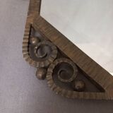 Art Deco mirror 1930 in beaten iron