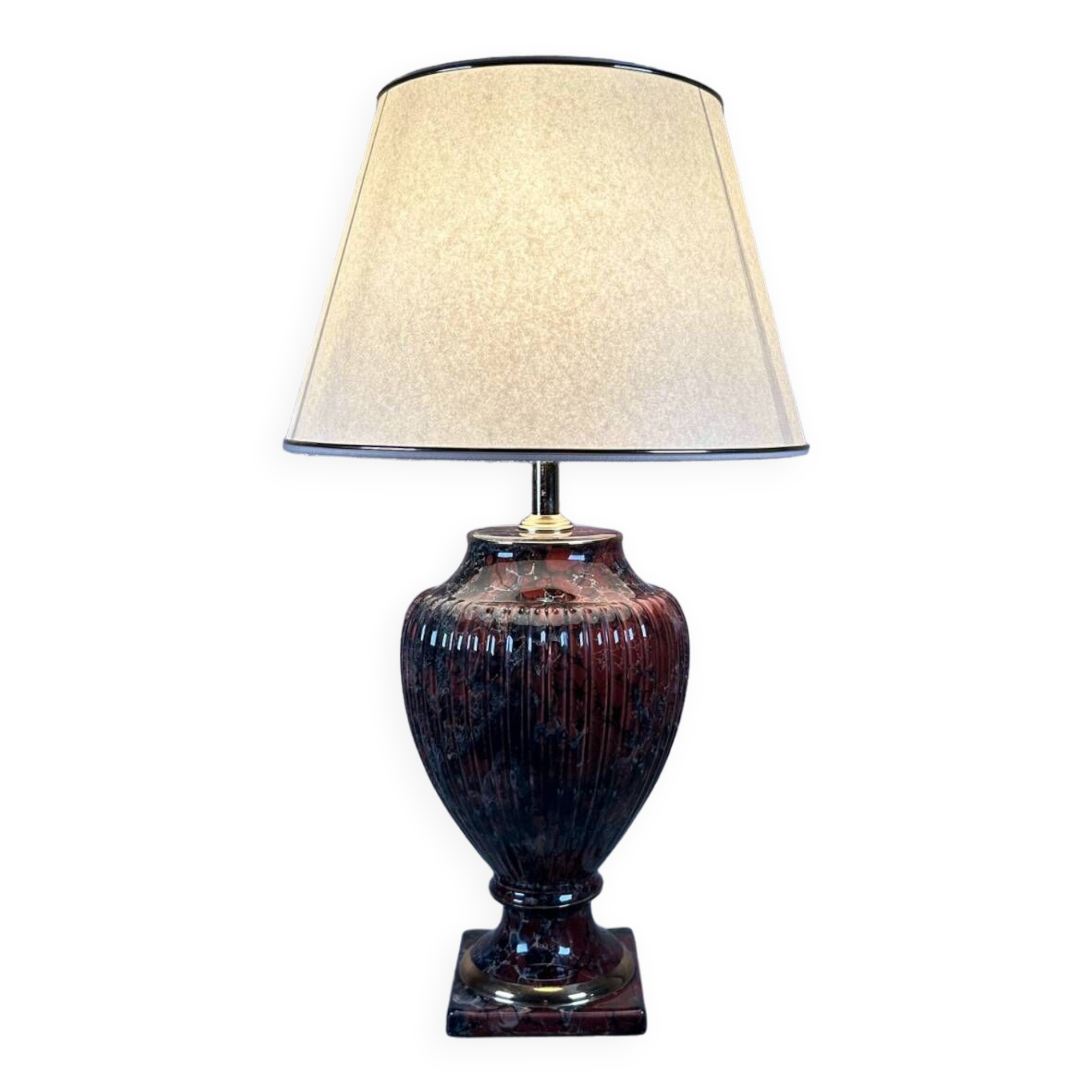 Luxury marbled ceramic lamp from the 80s