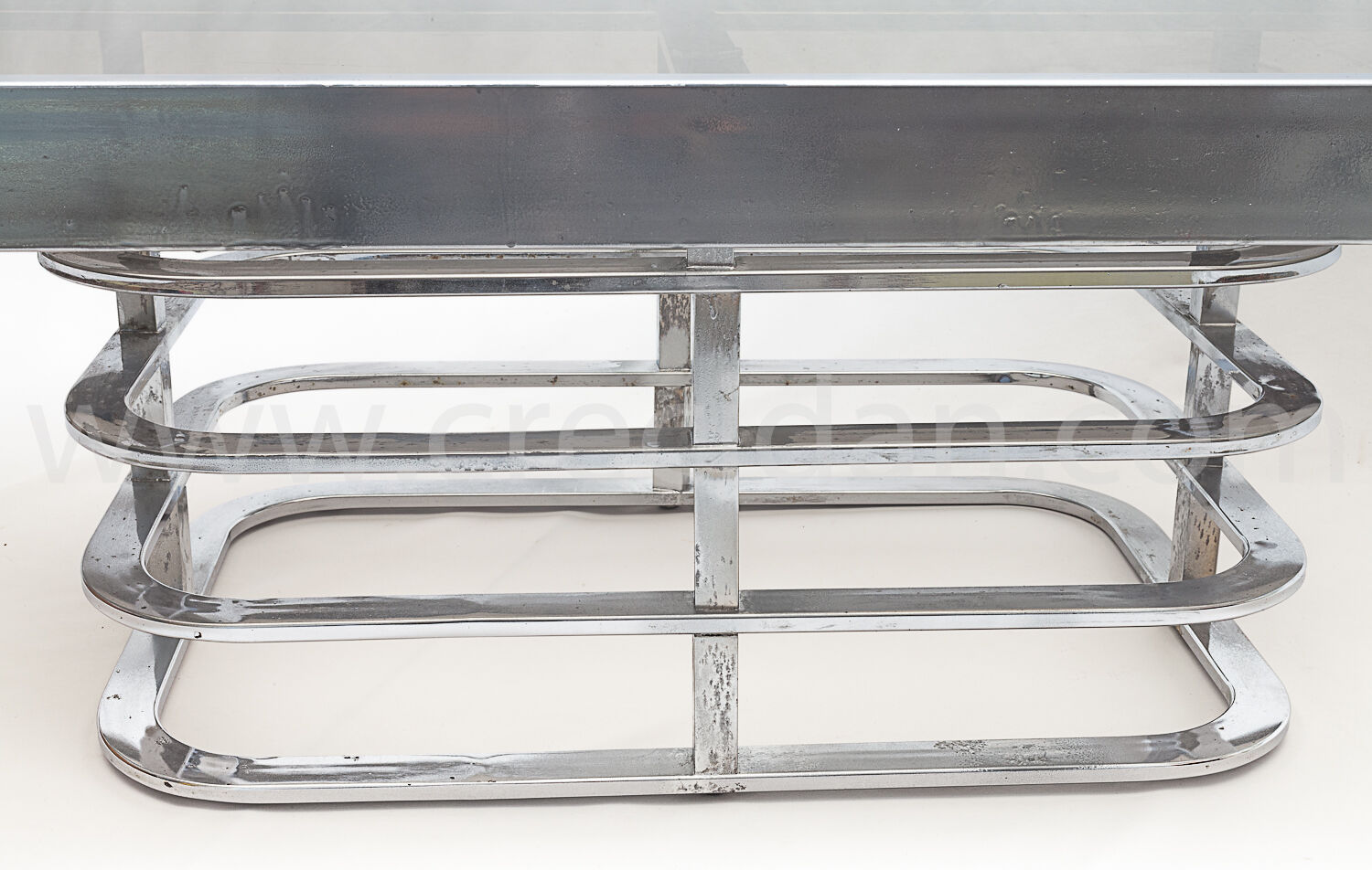 Chrome-designed coffee table