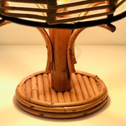 Rattan table lamp, Italy 60s