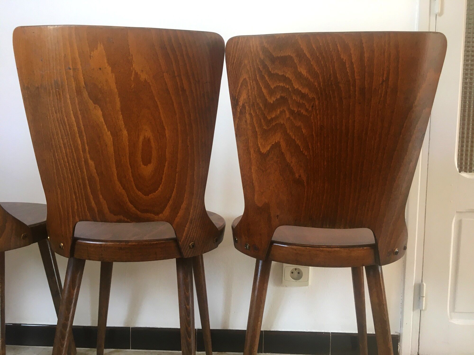 2 vintage 1960s dove baumann chairs