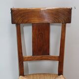 Chaise à langer paillée en merisier, époque directoire - 1ère partie du xixe