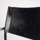 Paire de chaises Matteo Grassi MG5 cuir noir et chrome
