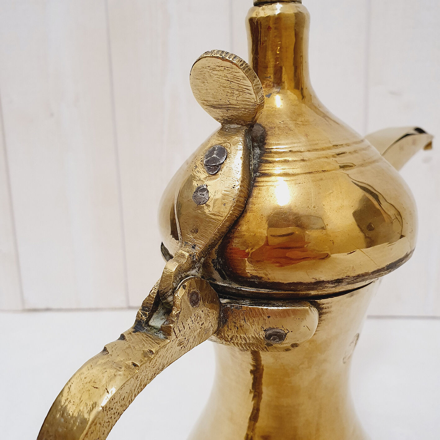 Oriental brass teapot