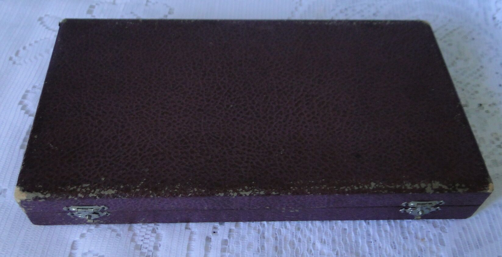 Set 10 old knives stainless blade white handle