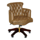 Fauteuil de bureau Chesterfield capitonné cuir George Smith