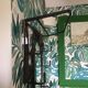 Retro wrought iron mirror