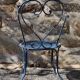 4 iron garden chairs forged