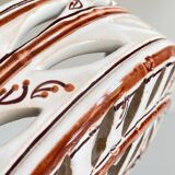 Handcrafted ceramic wall light blue centre