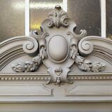 Grey patinated beveled mirror
