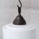 Opaline Glass and Brass Stepped Pendant Light