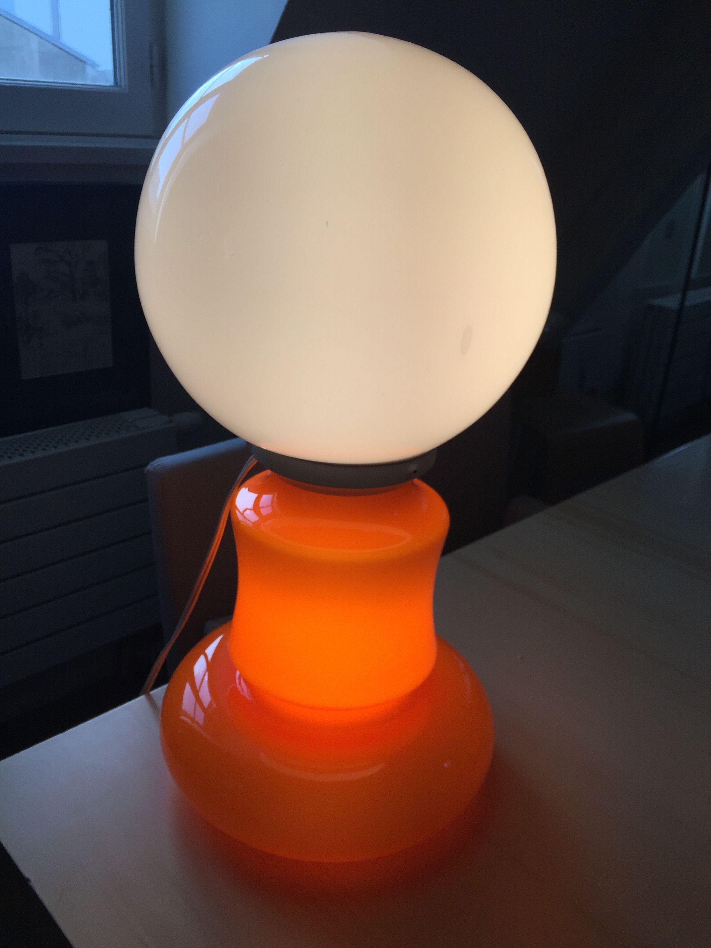 Murano glass pawn lamp