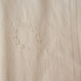 Former embroidered sheet monogram MP embroidery open day row sheets 320 x 200 cm