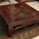Square section coffee table with lacquered decoration Far East China Japan