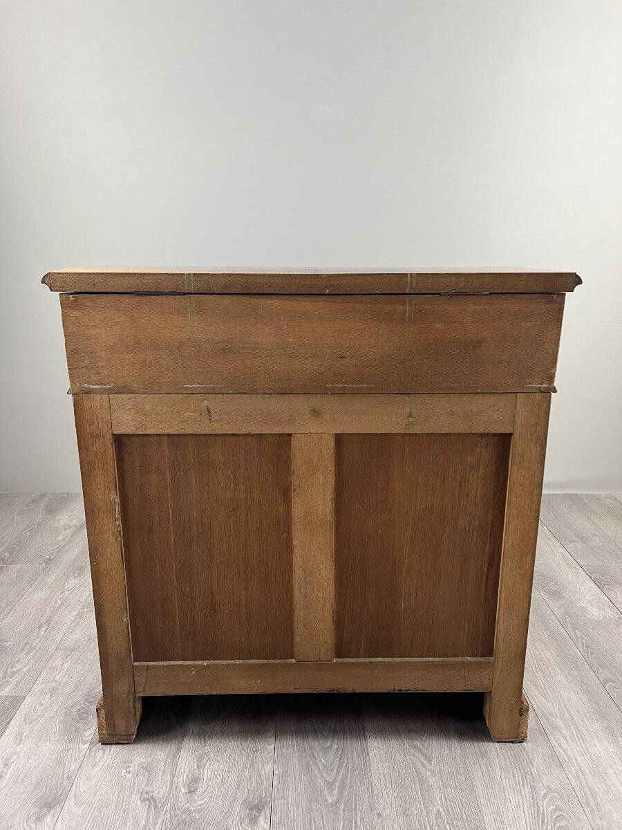 Walnut toilet commode, 19th century