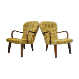 Pair of Danish armchairs 1940 vintage