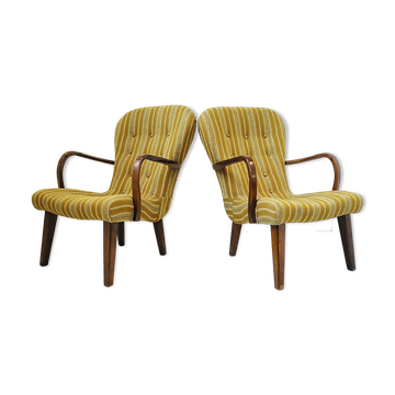 Pair of Danish armchairs 1940 vintage