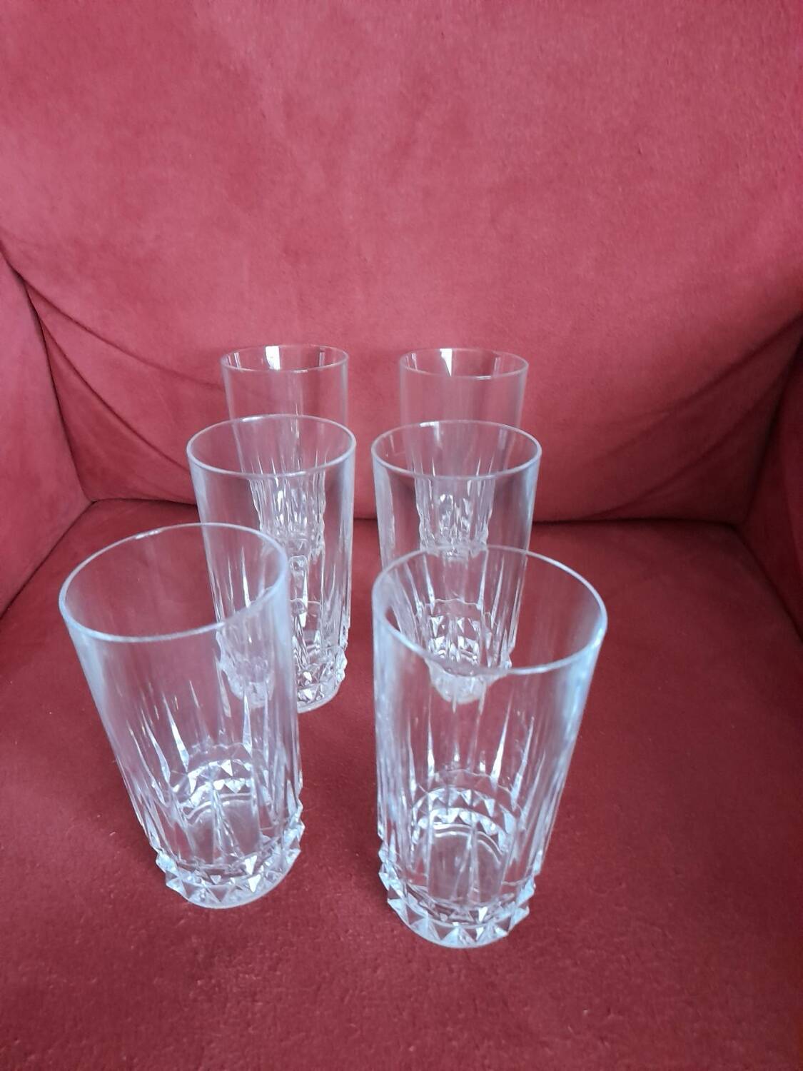 6 verres haut en cristal d’Arques