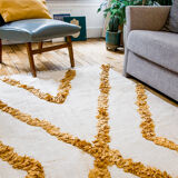 Tapis matieres recycles tournesol 215 x 140