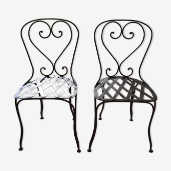 Garden chairs, wrought iron