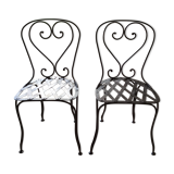Garden chairs, wrought iron