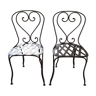 Garden chairs, wrought iron