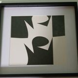 Tableau Vintage Art Optique - Victor Vasarely "Phantom" - Frame 40x40cm