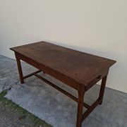 Rustic monastery farmhouse table, antique, 19th century, made of walnut.