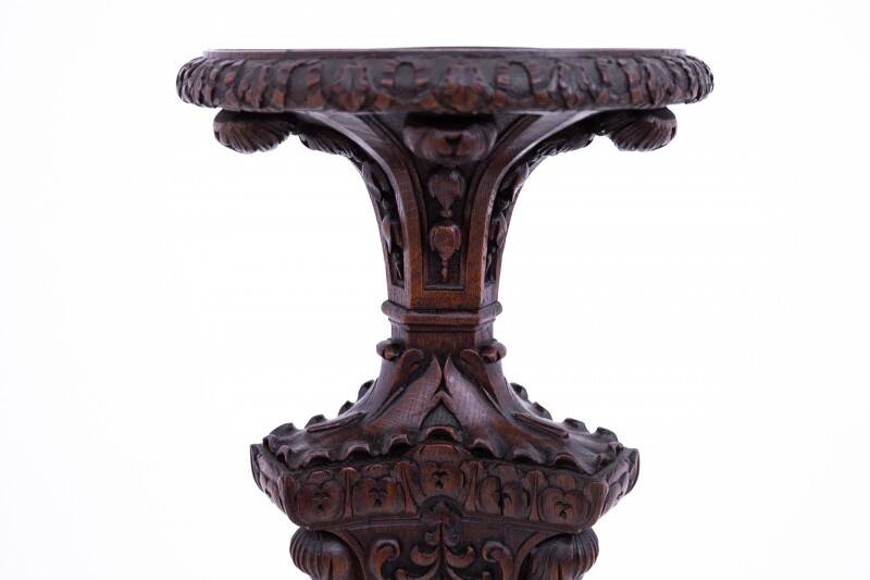 Carved pedestal, France, around 1870.